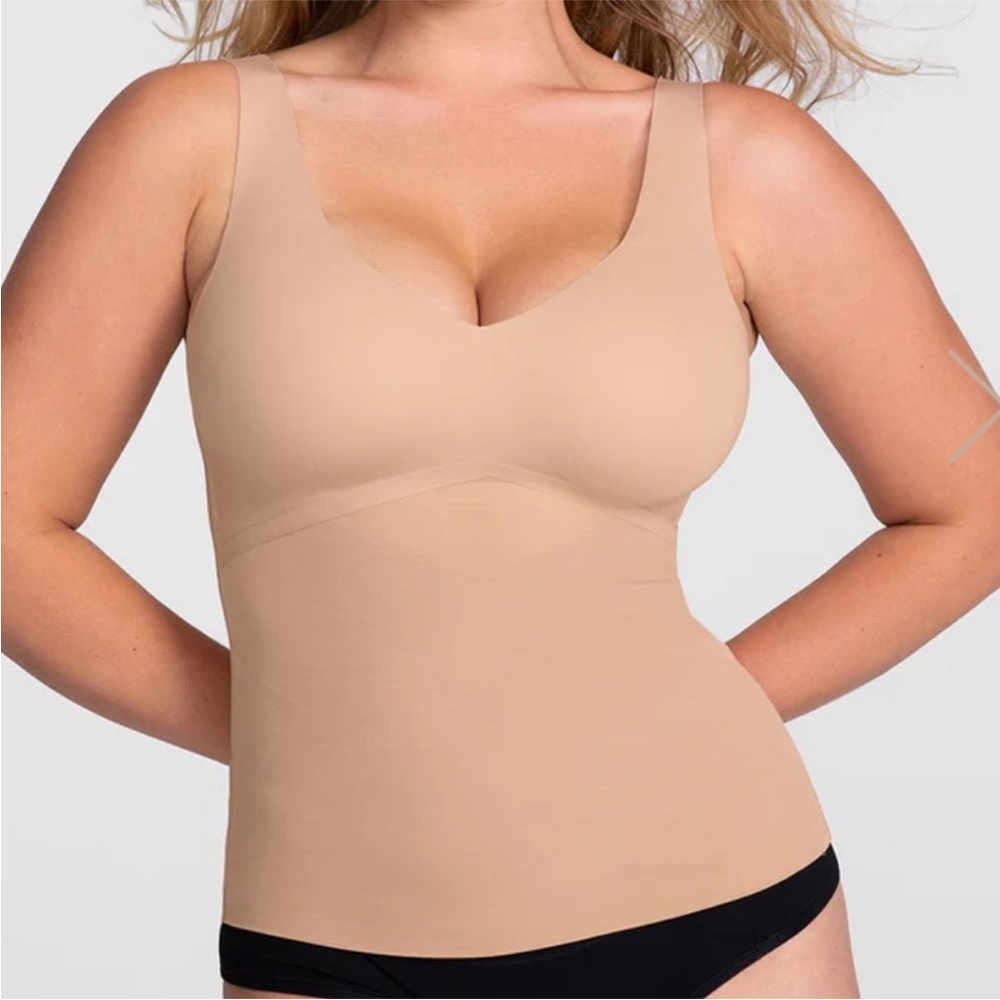 🎀 Honeylove Lift Compression Seamless Shapewear Tank Top Large Beige